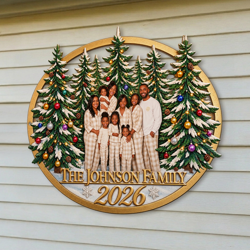 Our Christmas - Personalized Family 3D Printed Cut Metal Sign
