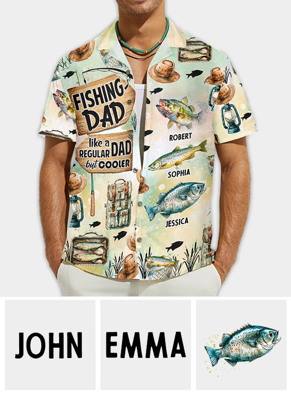 Fishing Dad - Personalized Fishing Hawaiian Shirt