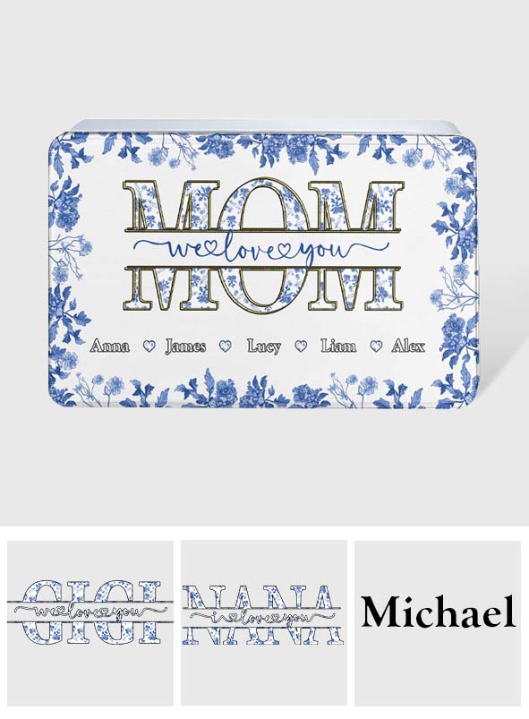 Mom We Love You Gift For Mom, Grandma,... - Personalized Mother Biscuit Tin (Test)