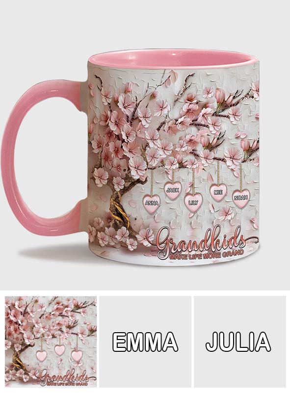 Les petits-enfants rendent la vie plus belle - Mug personnalisé pour grand-mère