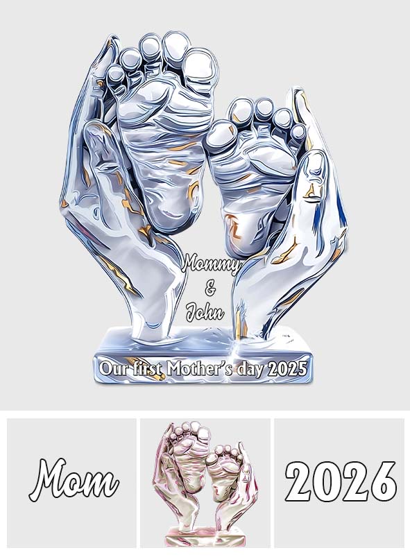 Our First Mother's Day - Personalized Mother Custom Shaped Acrylic Plaque