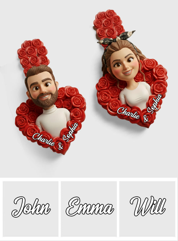 Ensemble pour toujours - Marque-page magnétique personnalisé en forme de couple