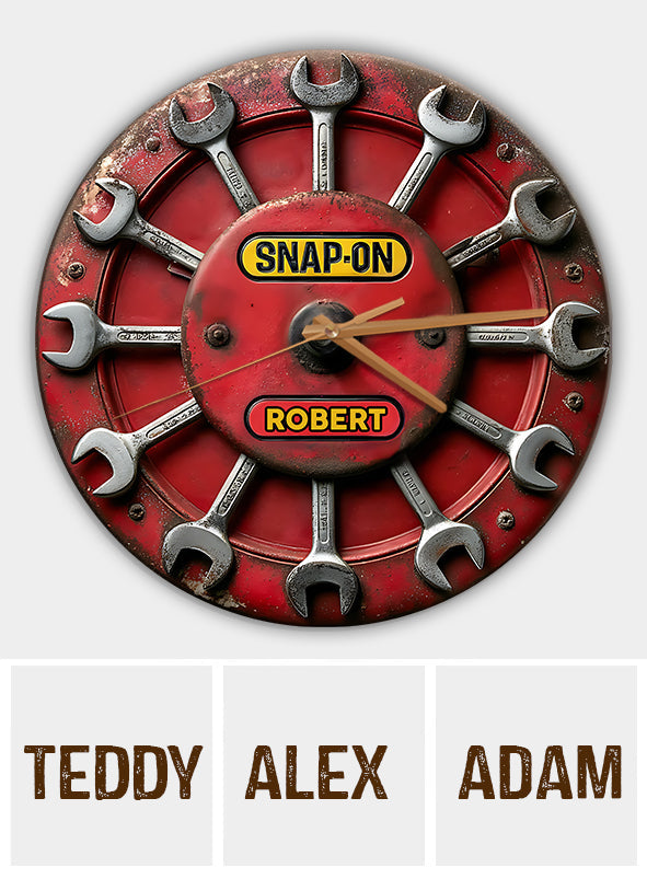 Horloge murale personnalisée pour mécanicien - Il est temps de se lancer !