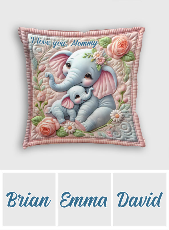 Je t'aime - Coussin décoratif personnalisé pour maman