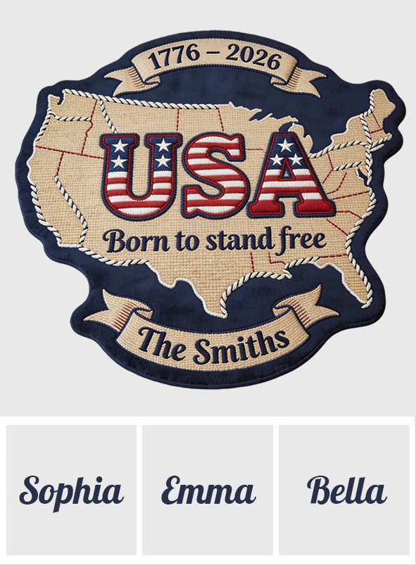 Tapis tufté antidérapant personnalisé patriotique pour le 250e anniversaire des États-Unis
