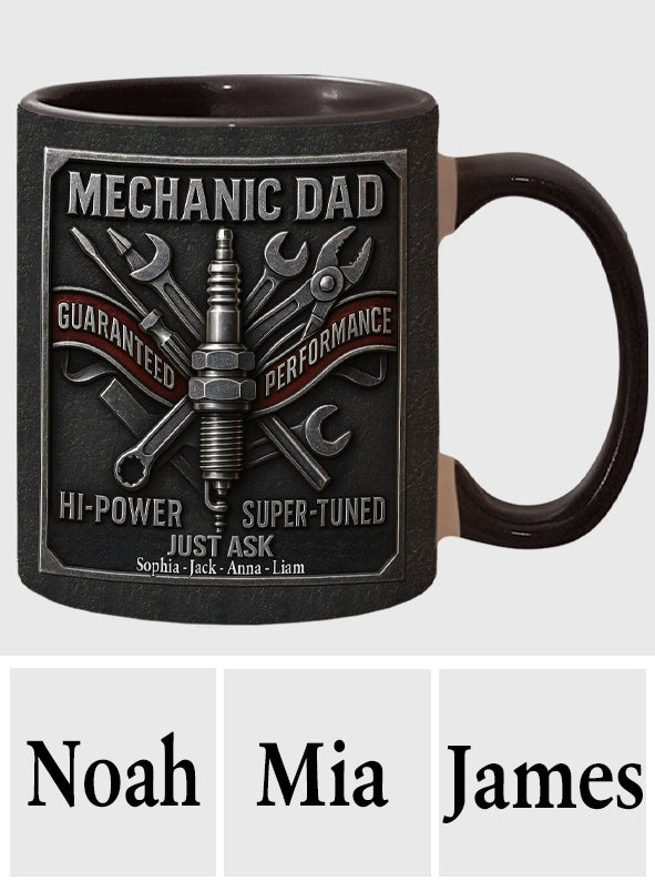 Mechanic Dad - Personalized Mechanic Accent Mug