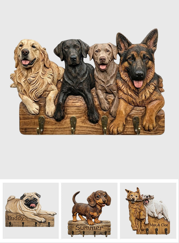 Porte-manteau suspendu personnalisé à partir de n'importe quelle photo - Bienvenue à la maison - Porte-manteau suspendu personnalisé pour chien, forme sur mesure