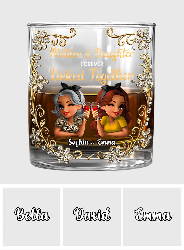 Mère et fille unies pour toujours - Verre à whisky personnalisé pour maman