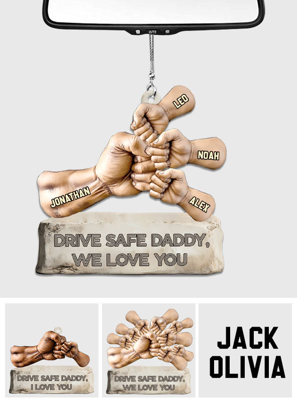 Daddy's Team - Personalized Father Car Ornament