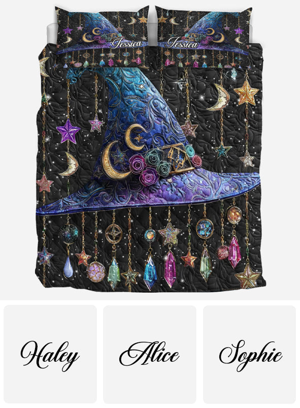 Beautiful Hat - Personalized Witch Quilt Set
