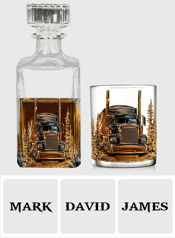 Meilleur chauffeur routier - Coffret carafe à whisky personnalisée pour routier