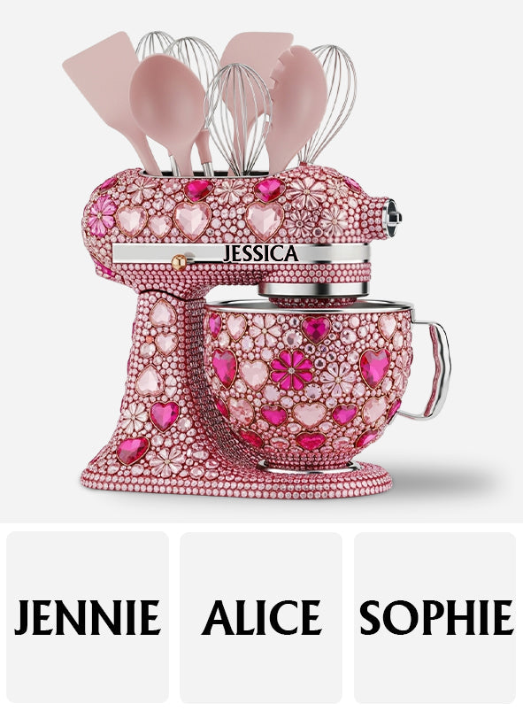 Passionné de pâtisserie - Porte-ustensiles de cuisine en bois personnalisé