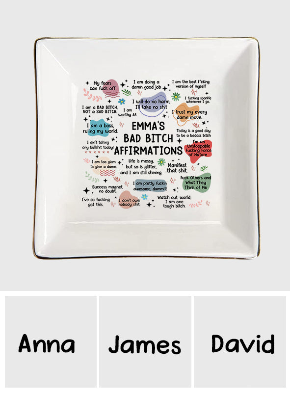 Affirmations personnelles - Porte-bijoux familial personnalisé