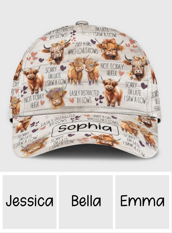 Juste une fille qui aime les vaches des Highlands - Casquette classique personnalisée avec vache des Highlands