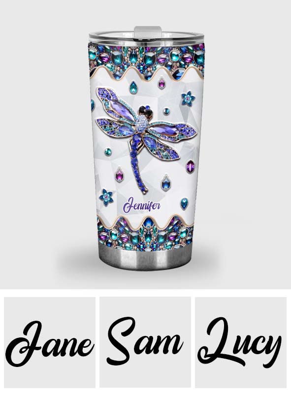 Love Dragonfly - Personalized Dragonfly Tumbler
