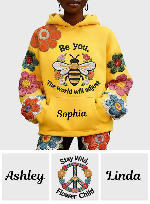 Sois toi-même - Sweat à capuche et legging hippie personnalisés