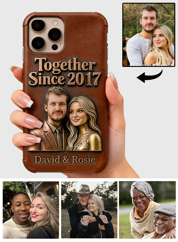 Ensemble depuis toujours - Coque de téléphone personnalisée avec photo pour couple - Impression intégrale