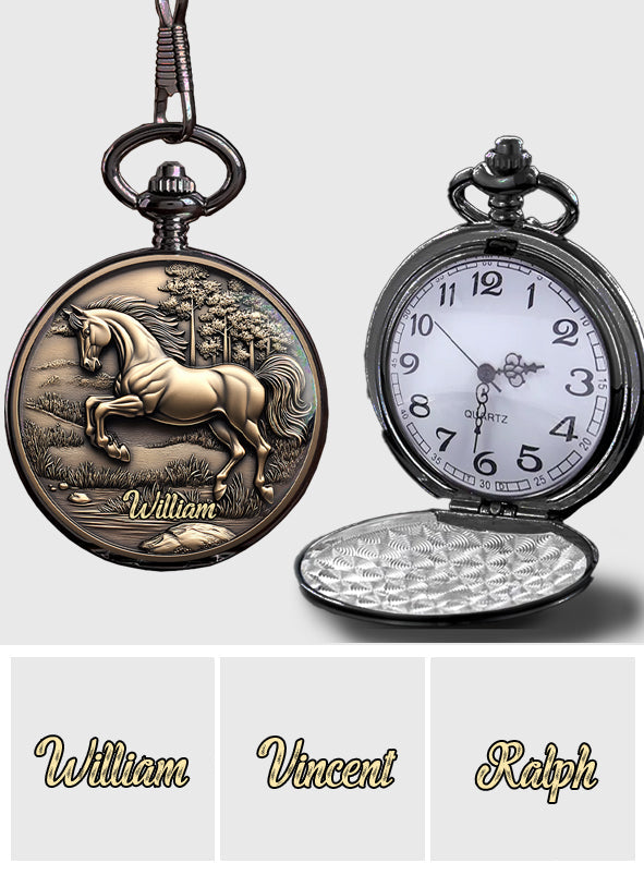 A Good Day To Ride Horse - Personalized Horse Pocket Watch