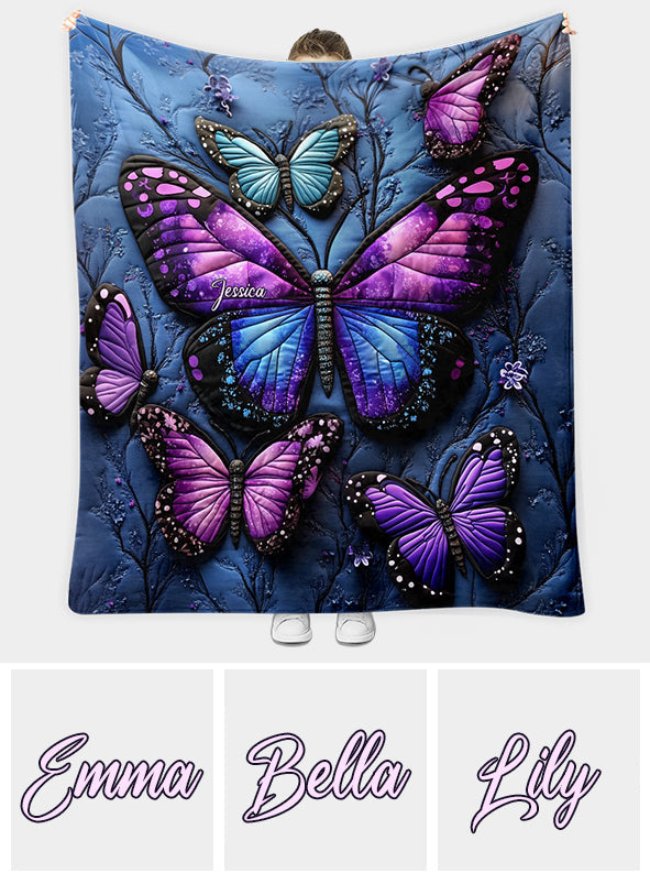 Beautiful Butterflies - Personalized Butterfly Blanket