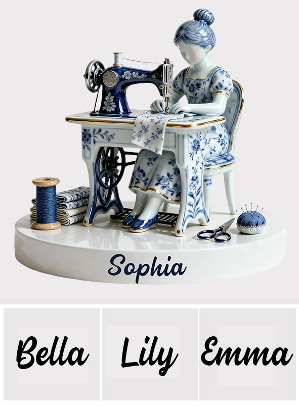 J'adore coudre - Plaque acrylique personnalisée sur mesure pour la couture