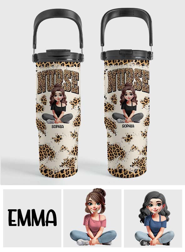 Vie d'infirmière - Gobelet isotherme personnalisé avec poignée ergonomique