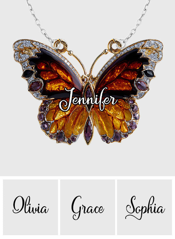 Collier pendentif papillon personnalisé « Love Butterfly »
