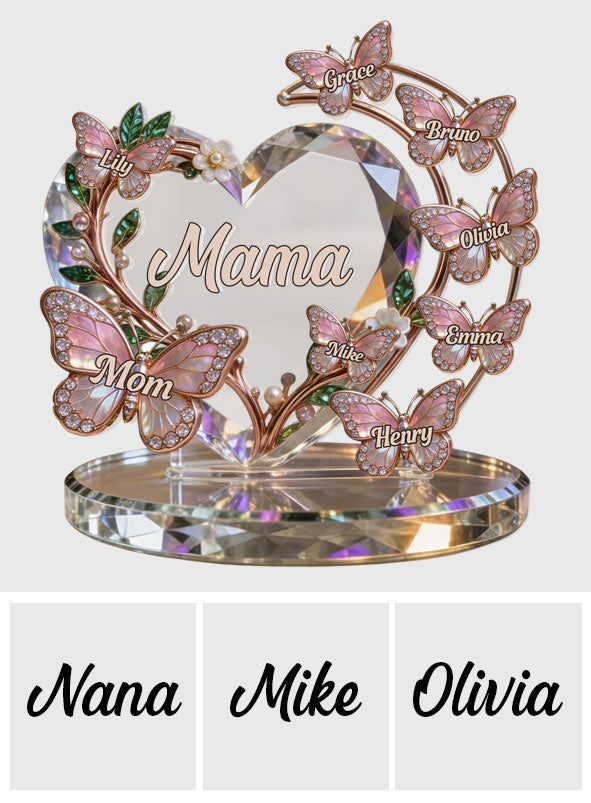 Meilleure Maman Nana Mère - Plaque Acrylique Personnalisée en Forme