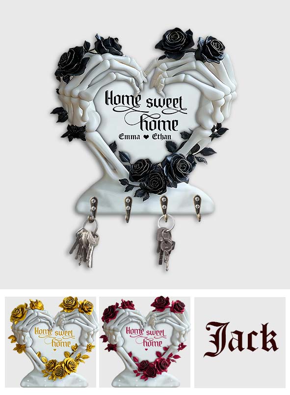 Jusqu'à ce que la mort nous sépare - Porte-clés personnalisé en forme de crâne