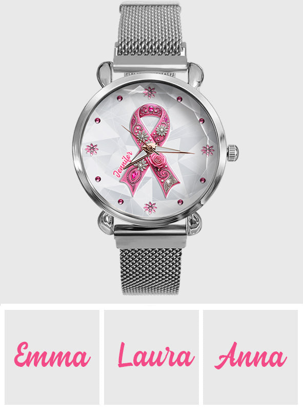 Breast Cancer Awareness - Personalized Breast Cancer Awareness Women Hand Watch