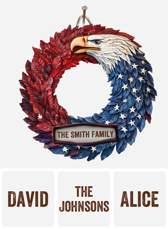 Bonne fête de l'Indépendance ! Panneau en bois personnalisé pour la fête nationale américaine (4 juillet).