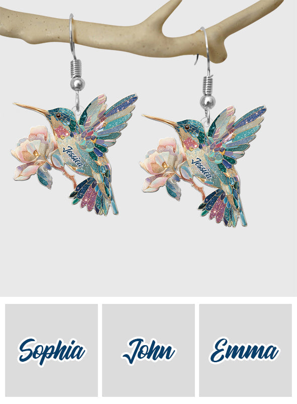 Love Hummingbird - Personalized Hummingbird Earrings