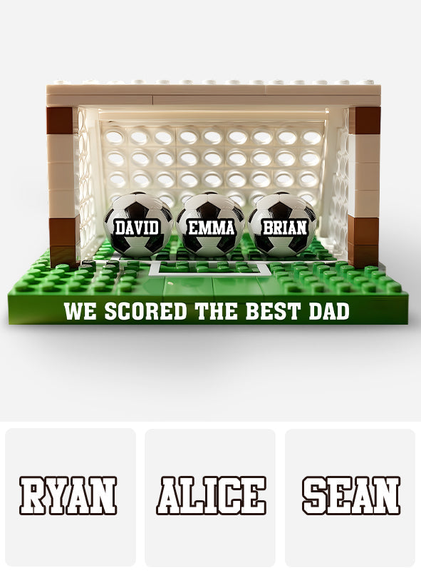 Papa footballeur/soccer - Plaque acrylique personnalisée en forme de ballon de football