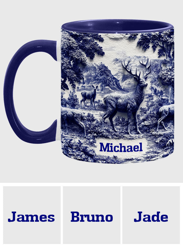Mug personnalisé sur le thème de la chasse au cerf