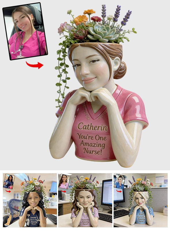 You're One Amazing Nurse - Personalized Nurse Acrylic Pot