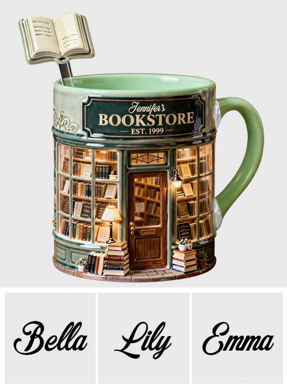 Coffret « Love Books » - Mug personnalisé avec agitateurs en acrylique