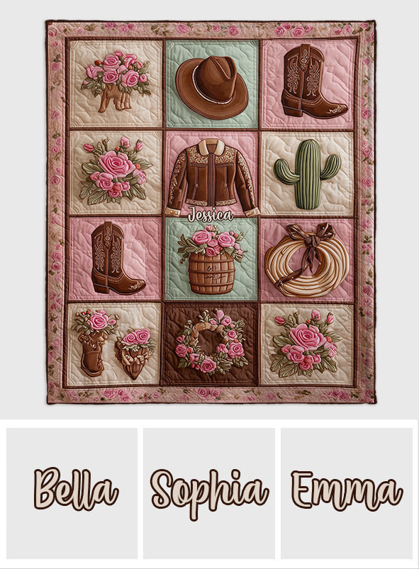 Cadeau idéal pour une cowgirl - Couverture de cowgirl personnalisée
