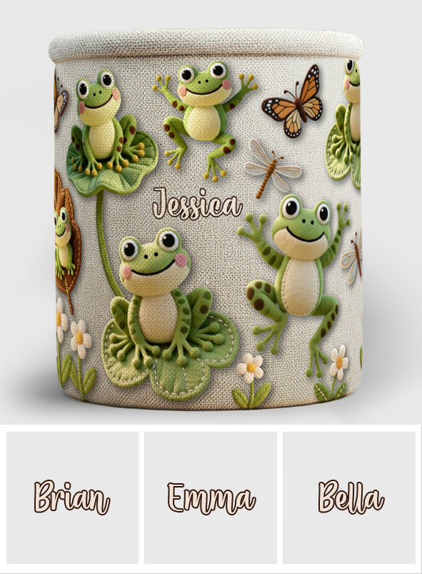 Panier de rangement personnalisé « Love Frog »