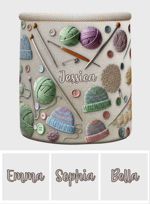 Knitting Lovers Storage Basket - Personalized Knitting Storage Basket