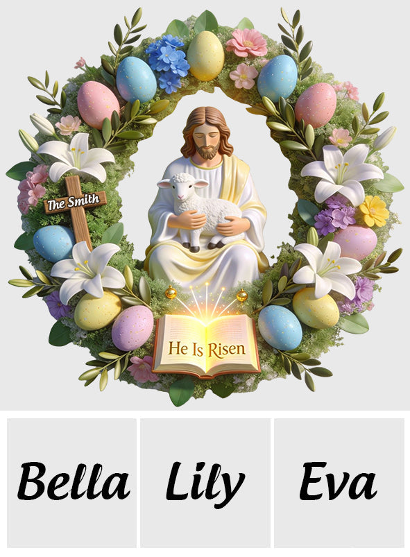 He Is Risen - Personalized Christian Custom Shaped Wood Sign