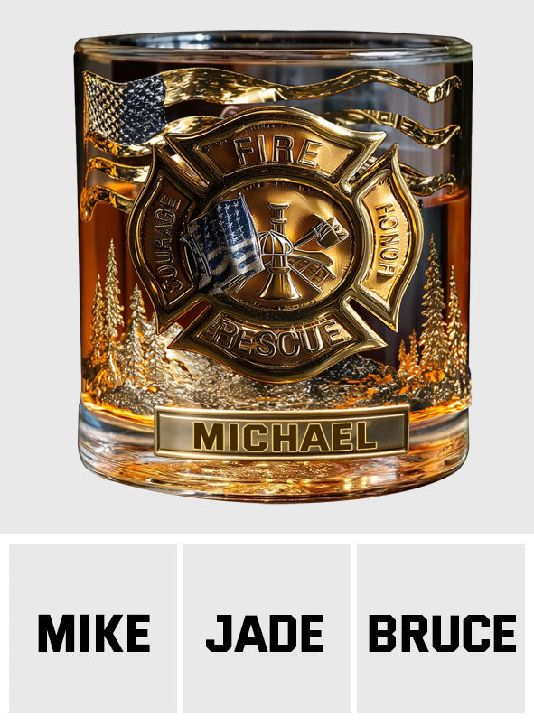 Superbe pompier - Verre à whisky personnalisé pour pompier