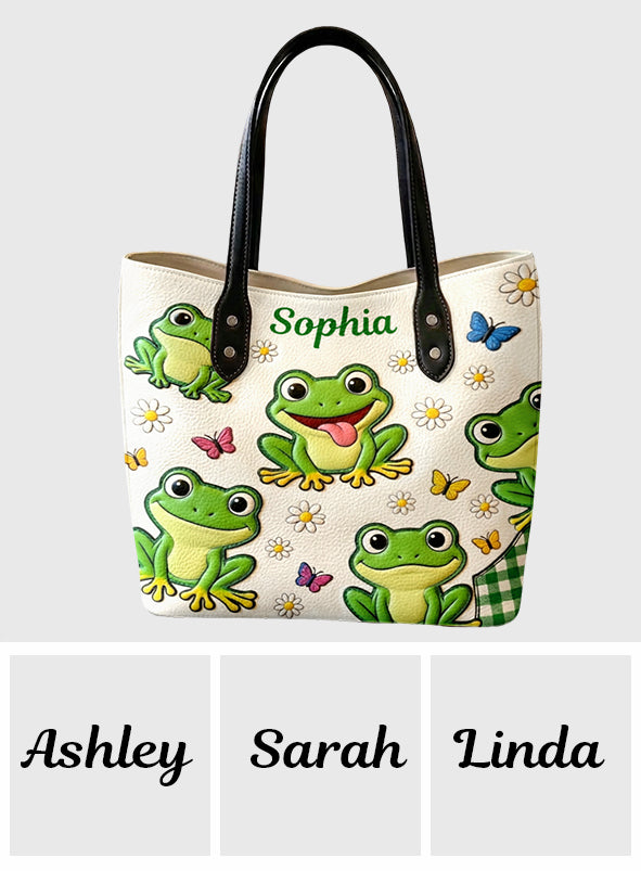 Juste une fille qui aime les grenouilles - Sac fourre-tout grenouille personnalisé