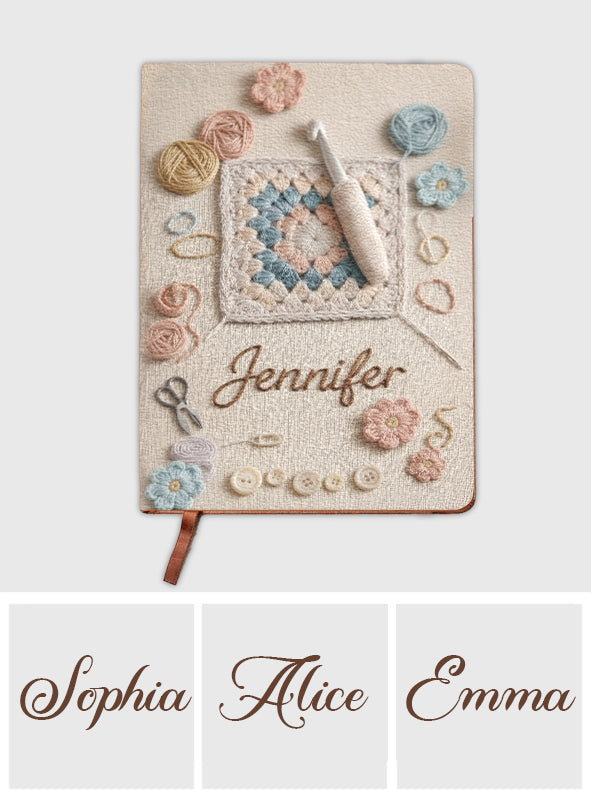 Love Crocheting - Personalized Crocheting Leather Journal