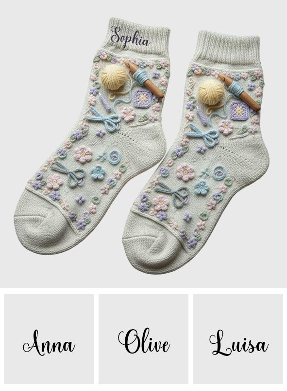 J'adore le crochet - Chaussettes personnalisées au crochet