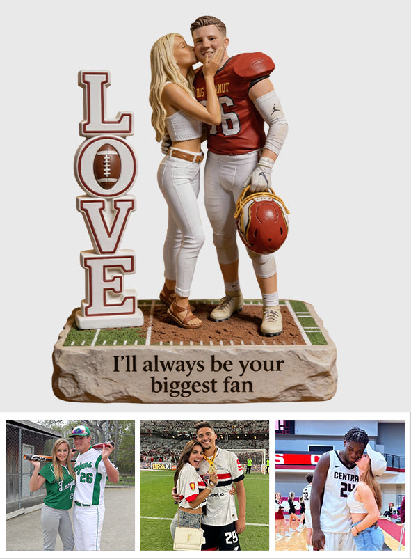 I’ll Always Be Your Biggest Fan - Personalized Football Custom Shaped Acrylic Plaque