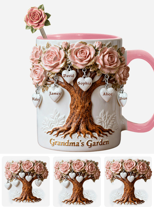 Cadeau idéal pour maman et grand-mère : ensemble personnalisé « Grand-mère » comprenant une tasse et des agitateurs en acrylique.