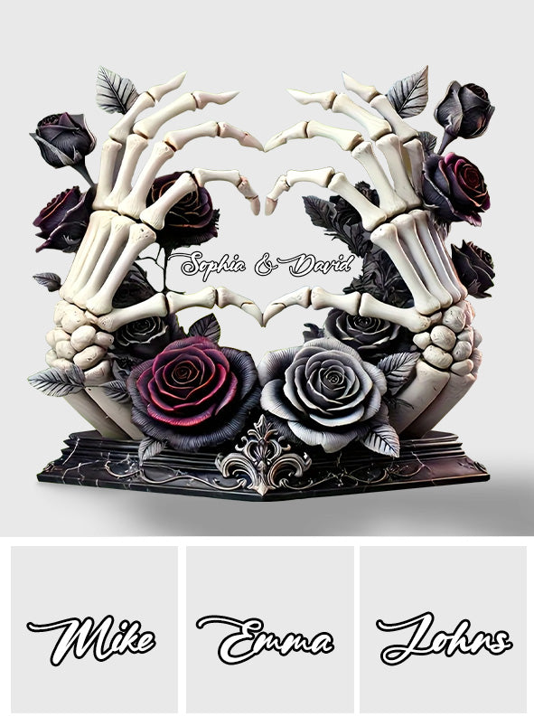 Till Death Do Us Part - Personalized Skull Custom Shaped Acrylic Plaque