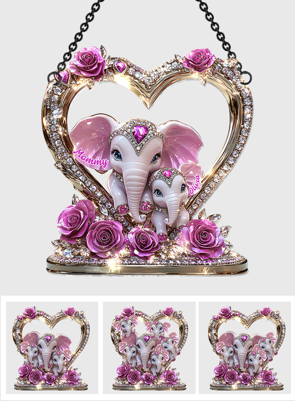 Best Mom Ever - Personalized Mother Window Hanging Suncatcher Ornament