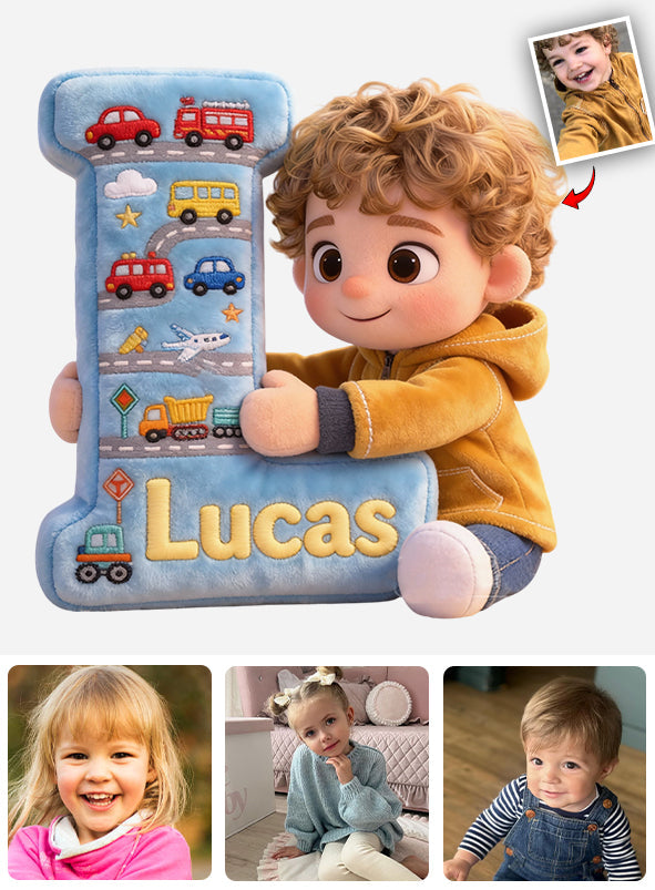 Je t'aime bébé - Coussin personnalisé en fausse fourrure pour enfant
