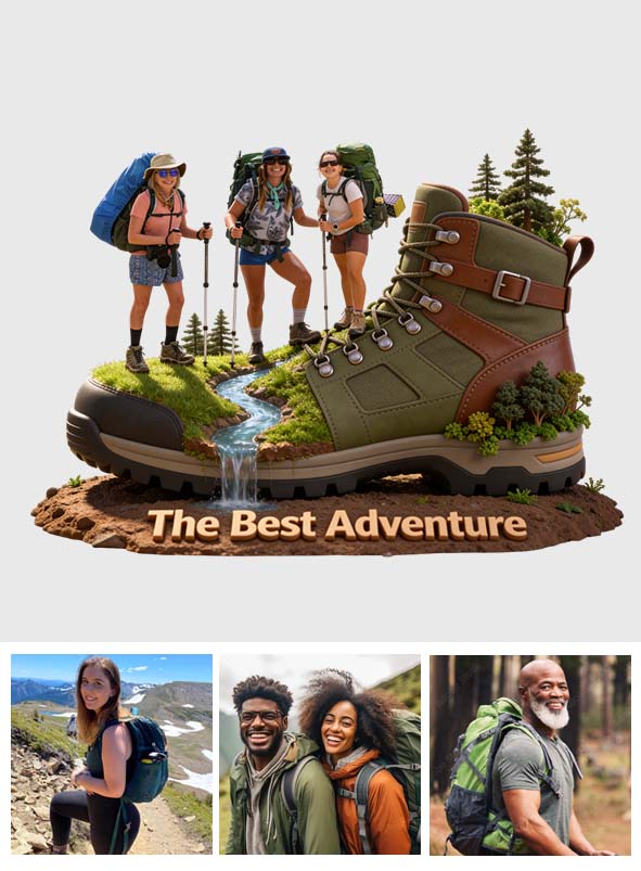 Passionné de randonnée - Plaque acrylique personnalisée sur mesure