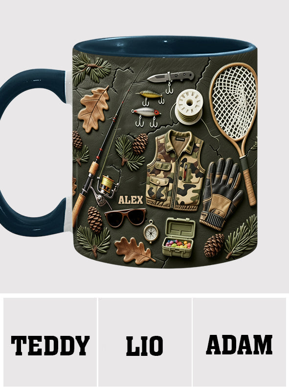 Mug personnalisé « Passionné de pêche »